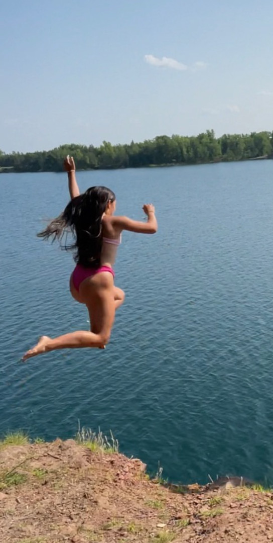 Fat ass cliff jumping